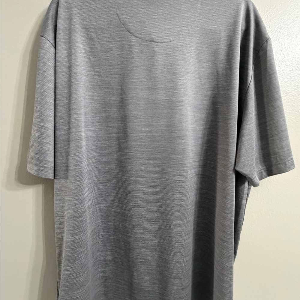 PGA Tour Men's Gray Short-Sleeve Polo.